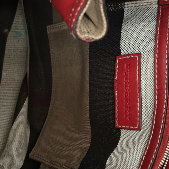BURBERRY PLAID CANVAS TOTE - Picture 5 of 6
